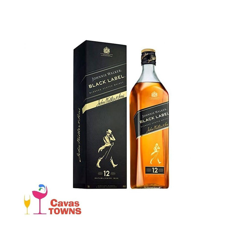 Whisky Johnnie Walker Etiqueta Negra 750 ml - Cavas Towns Whisky Johnnie Walker Etiqueta Negra 750 ml - Cavas Towns