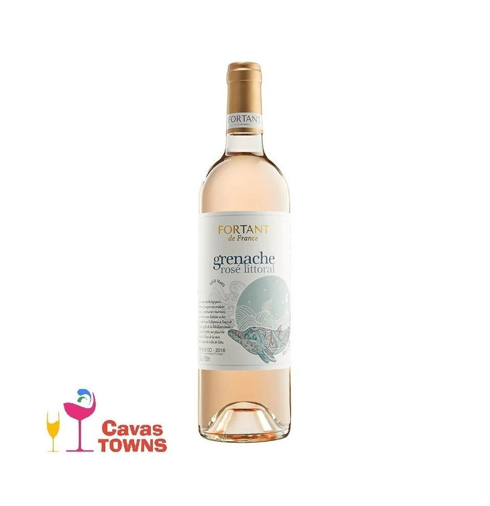 Vino Rosado Fortant de France, Grenache (Rosé), Terroir Littoral 750 ml - Cavas Towns