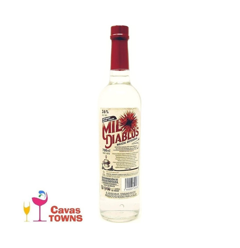 Mezcal Mil Diablos 36° 700 ml - Cavas Towns