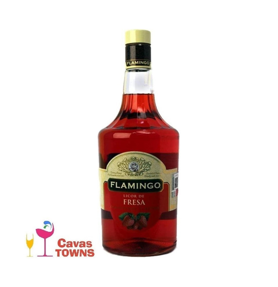 Licor De Fresa Flamingo - 1 L - Cavas Towns