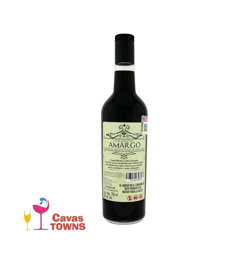 Licor Wind 4 Aperitivo Amargo Angostura 750 ml - Cavas Towns