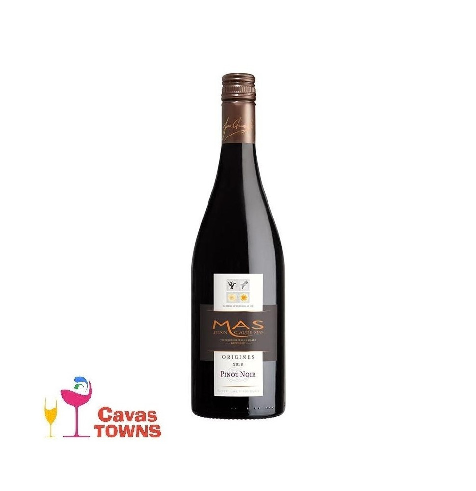 Vino Tinto Jean Claude Mas Origines Pinot Noir 750 ml - Cavas Towns Vino Tinto Jean Claude Mas Origines Pinot Noir 750 ml - Cavas Towns