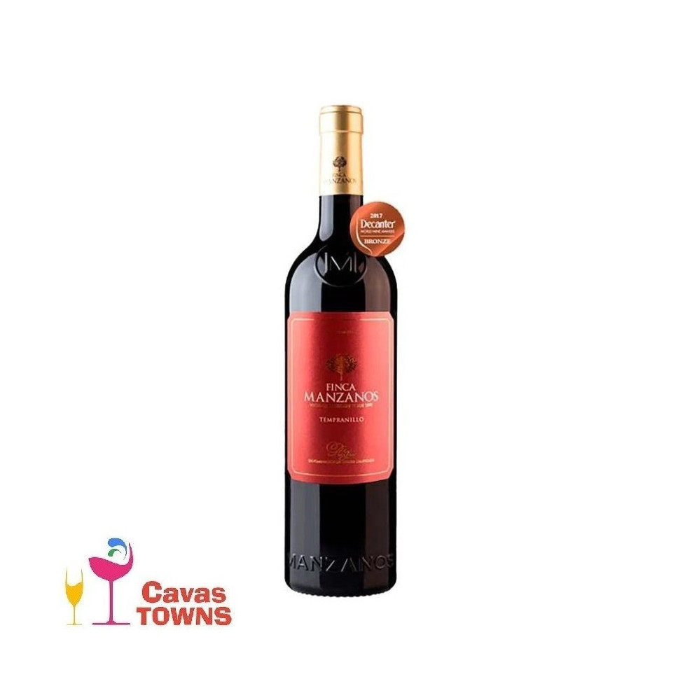 Vino Tinto Finca Manzanos Tempranillo Joven 750 ml - Cavas Towns