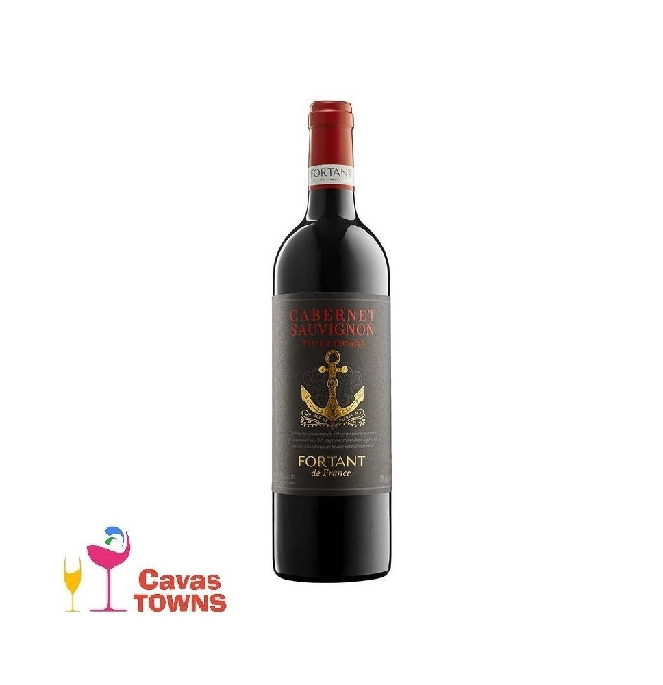 Vino Tinto Terroir Littoral Fortant de france Cabernet Sauvignon 750 ml - Cavas Towns Vino Tinto Terroir Littoral Fortant de france Cabernet Sauvignon 750 ml - Cavas Towns