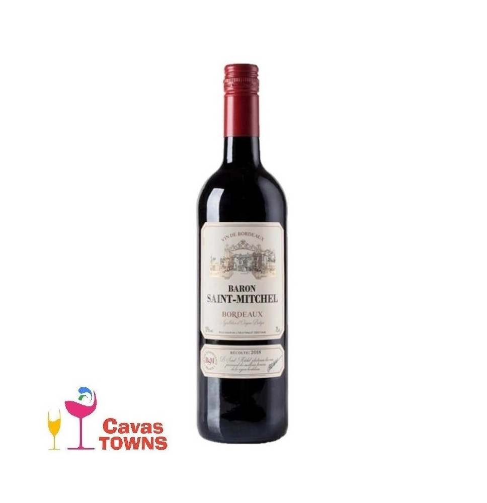 Vino Tinto Baron Saint-Mitchel Bordeaux 750 ml - Cavas Towns