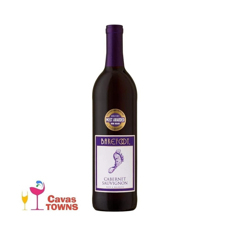 Vino Tinto Barefoot Cabernet Sauvignon 750 ml - Cavas Towns