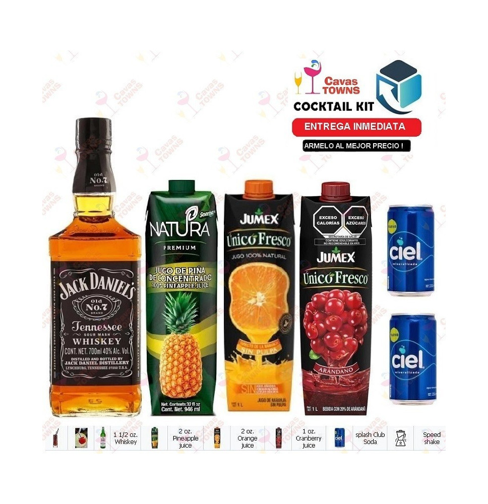 Cocktail Kit Alejandro's - 2 Receta Recipe - Cavas Towns