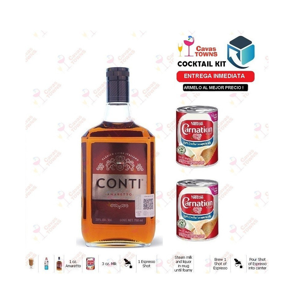 Cocktail Kit Almond Cappuccino Receta Recipe - Cavas Towns