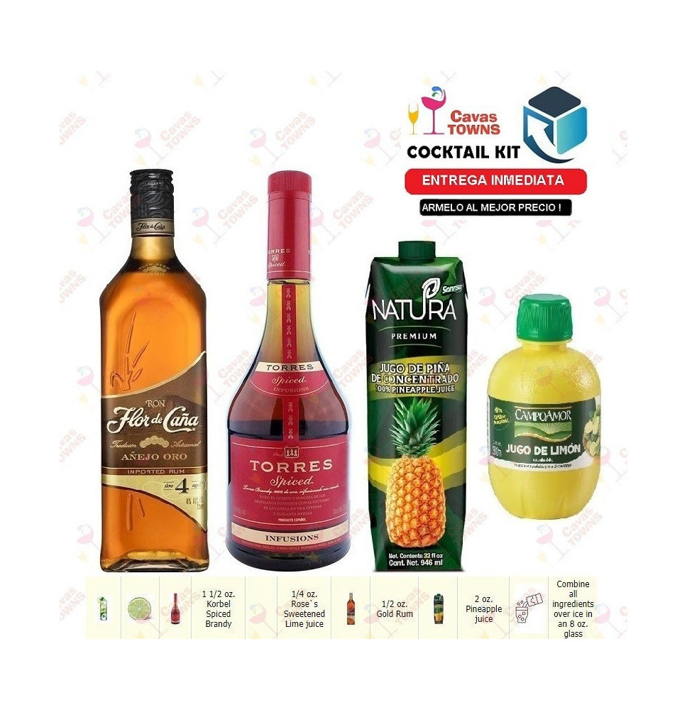 Cocktail Kit Barbados Sunrise - 2 Receta Recipe - Cavas Towns Cocktail Kit Barbados Sunrise - 2 Receta Recipe - Cavas Towns