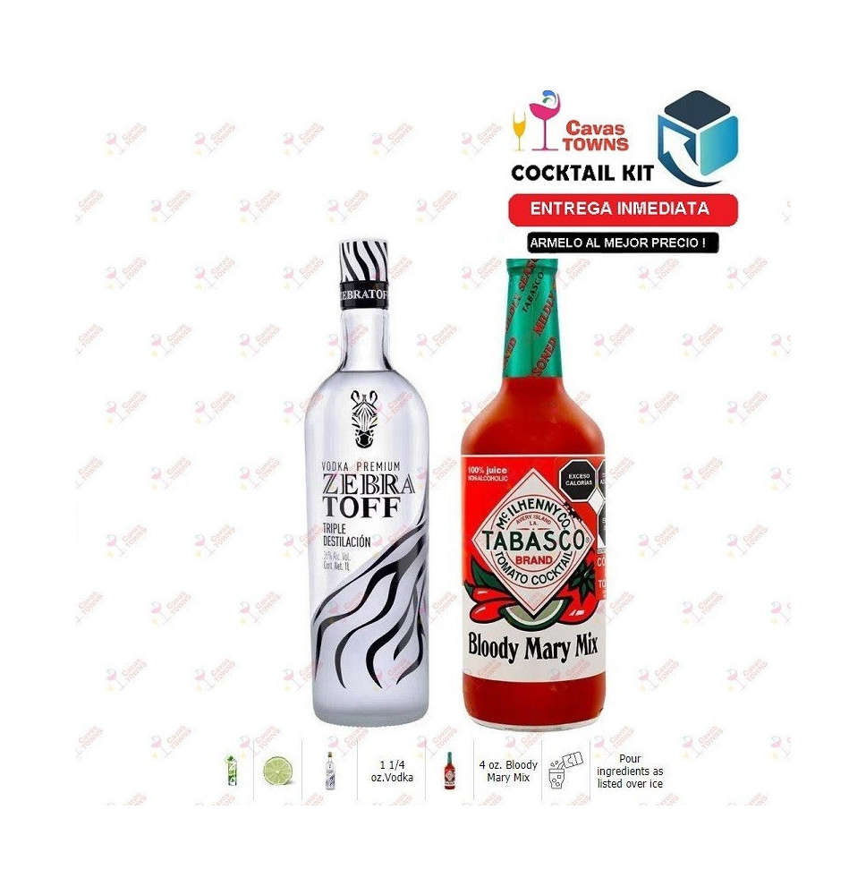 Cocktail Kit Bloody Mary Receta Recipe - Cavas Towns