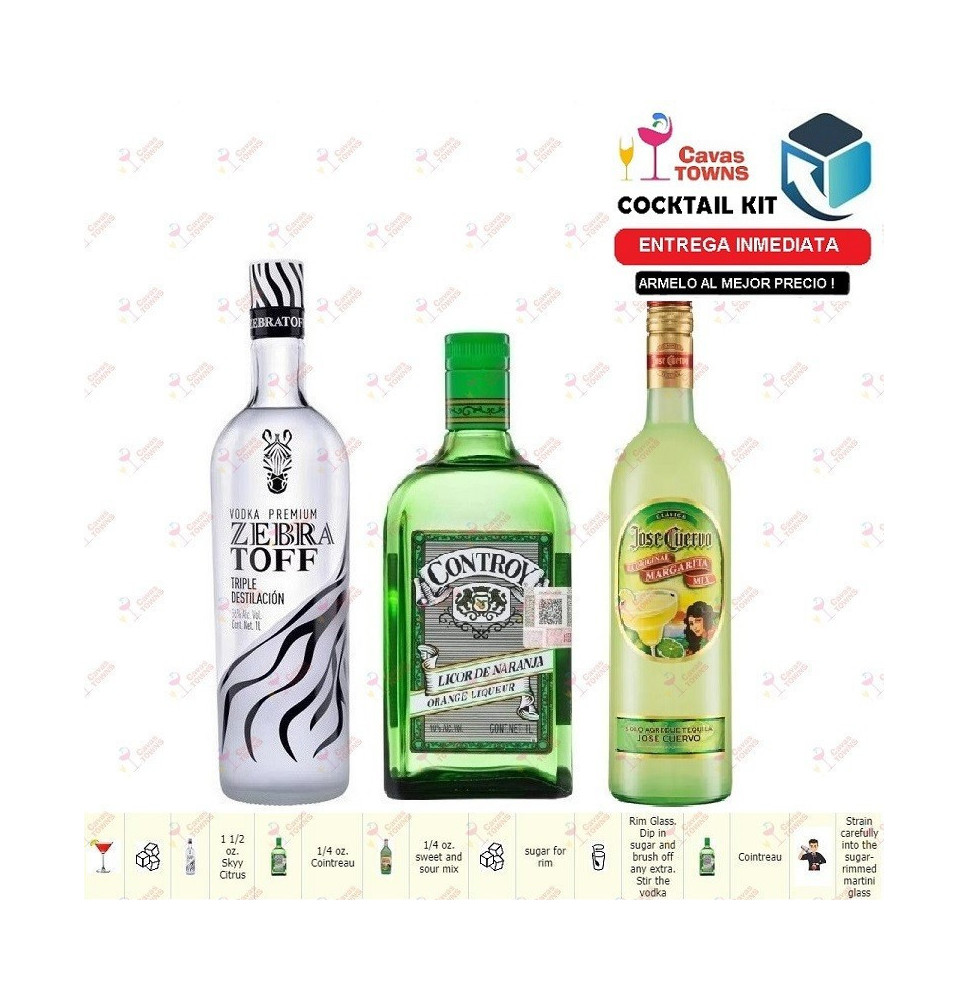 Cocktail Kit Citrus Drop Martini Receta Recipe - Cavas Towns