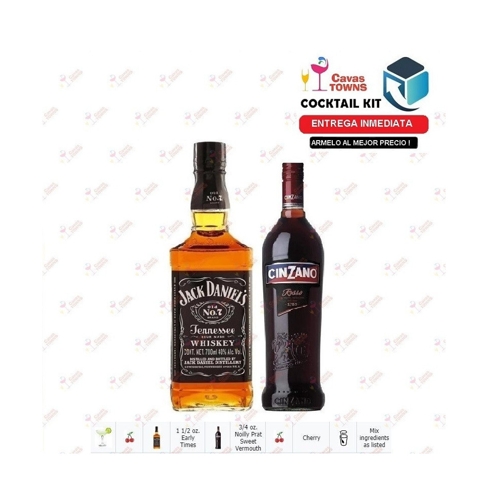 Cocktail Kit ET Manhattan Receta Recipe - Cavas Towns