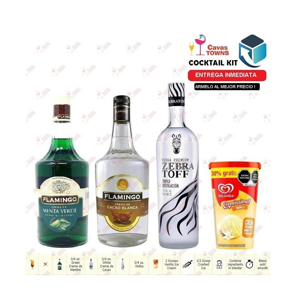 Cocktail Kit Flying Grasshopper Receta Recipe - Cavas Towns