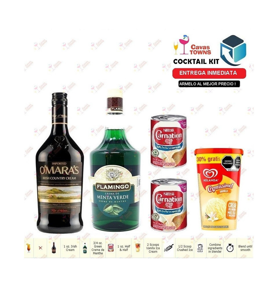 Cocktail Kit Frozen Irish Mint Receta Recipe - Cavas Towns