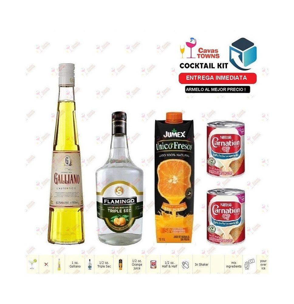 Cocktail Kit Golden Dream Receta Recipe - Cavas Towns